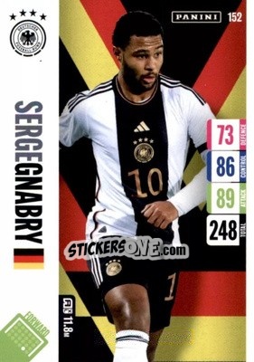 Sticker Serge Gnabry - England 2024 Tournament Edition. Adrenalyn XL
 n. 152 - Panini