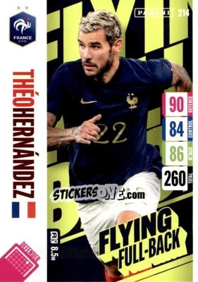 Sticker Theo Hernandez - England 2024 Tournament Edition. Adrenalyn XL
 n. 214 - Panini