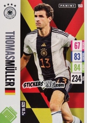 Sticker Thomas Müller - England 2024 Tournament Edition. Adrenalyn XL
 n. 153 - Panini