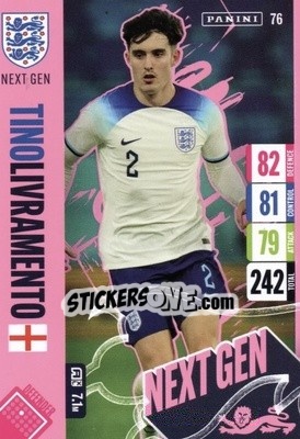 Sticker Tino Livramento - England 2024 Tournament Edition. Adrenalyn XL
 n. 76 - Panini