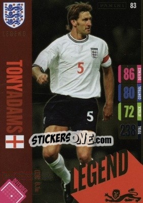 Sticker Tony Adams - England 2024 Tournament Edition. Adrenalyn XL
 n. 83 - Panini