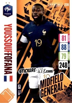 Sticker Youssouf Fofana - England 2024 Tournament Edition. Adrenalyn XL
 n. 228 - Panini