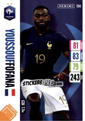 Sticker Youssouf Fofana - England 2024 Tournament Edition. Adrenalyn XL
 n. 114 - Panini