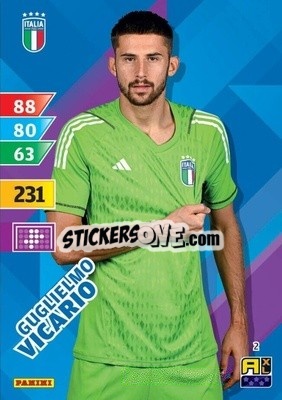 Sticker Guglielmo Vicario - Azzurri 2024. Adrenalyn XL
 n. 2 - Panini