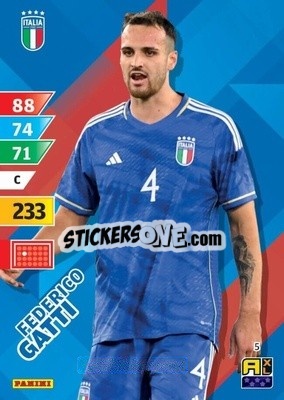 Sticker Federico Gatti - Azzurri 2024. Adrenalyn XL
 n. 5 - Panini