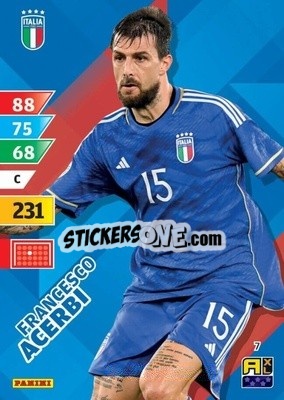 Sticker Francesco Acerbi - Azzurri 2024. Adrenalyn XL
 n. 7 - Panini