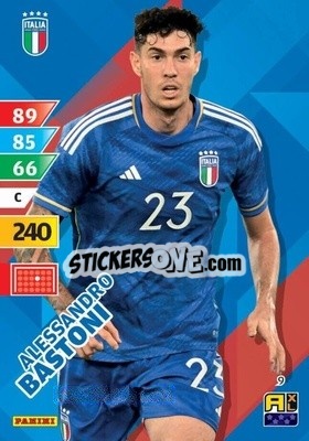 Sticker Alessandro Bastoni - Azzurri 2024. Adrenalyn XL
 n. 9 - Panini