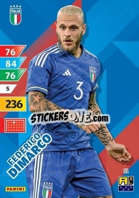 Sticker Federico Dimarco - Azzurri 2024. Adrenalyn XL
 n. 11 - Panini
