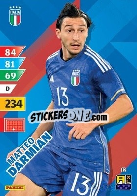 Sticker Matteo Darmian - Azzurri 2024. Adrenalyn XL
 n. 12 - Panini