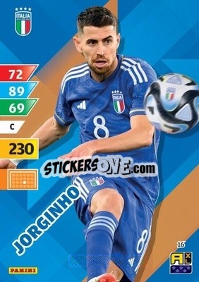 Sticker Jorginho - Azzurri 2024. Adrenalyn XL
 n. 16 - Panini