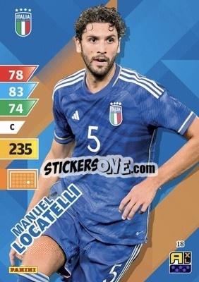 Sticker Manuel Locatelli - Azzurri 2024. Adrenalyn XL
 n. 18 - Panini