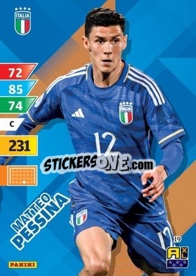Sticker Matteo Pessina - Azzurri 2024. Adrenalyn XL
 n. 19 - Panini