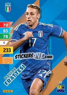 Sticker Davide Frattesi - Azzurri 2024. Adrenalyn XL
 n. 20 - Panini