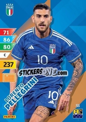 Sticker Lorenzo Pellegrini - Azzurri 2024. Adrenalyn XL
 n. 22 - Panini