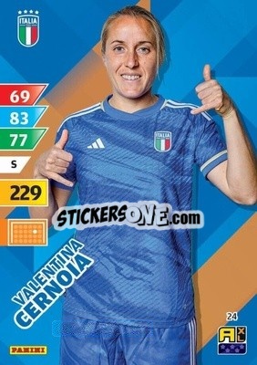 Figurina Valentina Cernoia - Azzurri 2024. Adrenalyn XL
 n. 24 - Panini