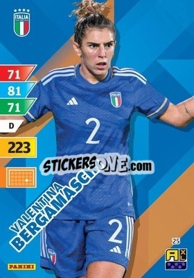 Figurina Valentina Bergamaschi - Azzurri 2024. Adrenalyn XL
 n. 25 - Panini