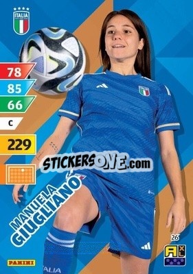 Sticker Manuela Giugliano - Azzurri 2024. Adrenalyn XL
 n. 26 - Panini