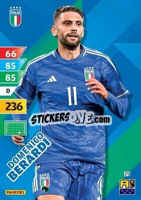 Sticker Domenico Berardi - Azzurri 2024. Adrenalyn XL
 n. 29 - Panini