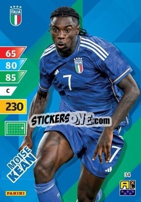 Sticker Moise Kean - Azzurri 2024. Adrenalyn XL
 n. 34 - Panini