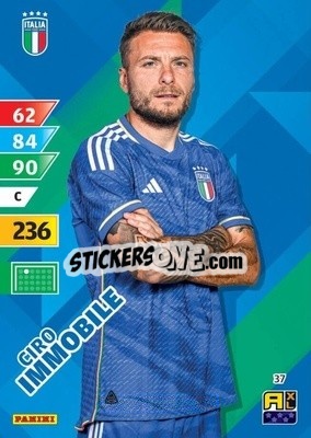 Sticker Ciro Immobile - Azzurri 2024. Adrenalyn XL
 n. 37 - Panini