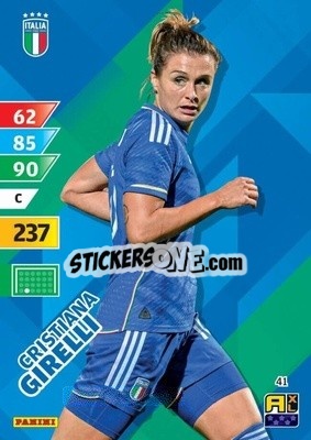 Cromo Cristiana Girelli - Azzurri 2024. Adrenalyn XL
 n. 41 - Panini