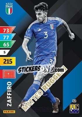 Sticker Matteo Ruggeri - Azzurri 2024. Adrenalyn XL
 n. 52 - Panini