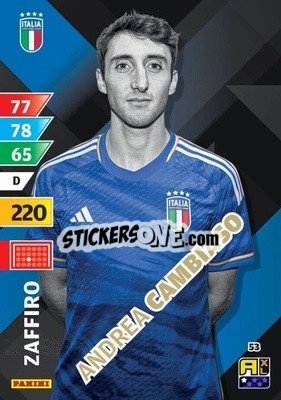 Sticker Andrea Cambiaso - Azzurri 2024. Adrenalyn XL
 n. 53 - Panini