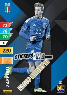 Sticker Fabio Miretti - Azzurri 2024. Adrenalyn XL
 n. 57 - Panini