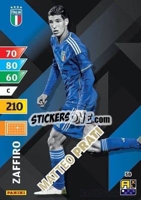 Sticker Matteo Prati - Azzurri 2024. Adrenalyn XL
 n. 58 - Panini