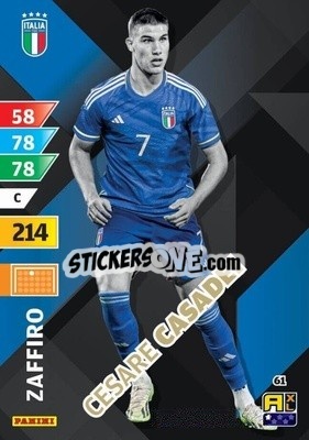 Sticker Cesare Casadei - Azzurri 2024. Adrenalyn XL
 n. 61 - Panini