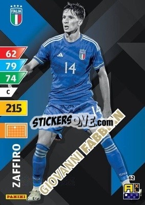 Sticker Giovanni Fabbian - Azzurri 2024. Adrenalyn XL
 n. 62 - Panini