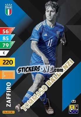 Figurina Tommaso Baldanzi - Azzurri 2024. Adrenalyn XL
 n. 64 - Panini
