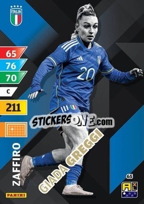 Figurina Giada Greggi - Azzurri 2024. Adrenalyn XL
 n. 65 - Panini