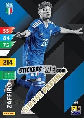 Sticker Simone Pafundi - Azzurri 2024. Adrenalyn XL
 n. 70 - Panini