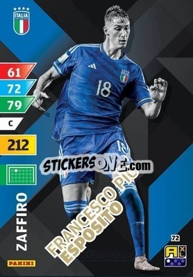 Sticker Francesco Pio Esposito - Azzurri 2024. Adrenalyn XL
 n. 72 - Panini