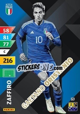 Sticker Gaetano Oristanio - Azzurri 2024. Adrenalyn XL
 n. 75 - Panini