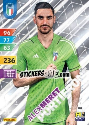 Sticker Alex Meret - Azzurri 2024. Adrenalyn XL
 n. 80 - Panini