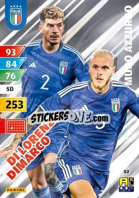 Sticker Di Lorenzo / Di Marco - Azzurri 2024. Adrenalyn XL
 n. 82 - Panini