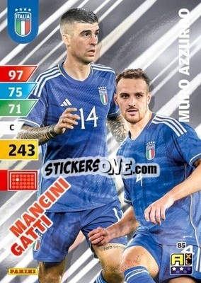 Sticker Mancini / Gatti - Azzurri 2024. Adrenalyn XL
 n. 85 - Panini