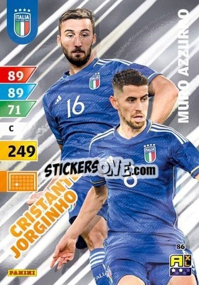 Sticker Cristante / Jorginho - Azzurri 2024. Adrenalyn XL
 n. 86 - Panini