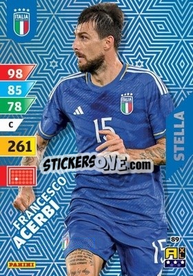 Sticker Francesco Acerbi - Azzurri 2024. Adrenalyn XL
 n. 89 - Panini