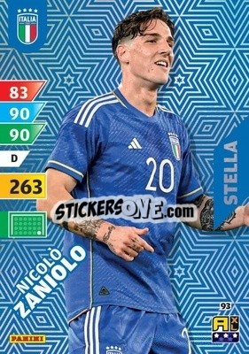 Sticker Nicolò Zaniolo - Azzurri 2024. Adrenalyn XL
 n. 93 - Panini