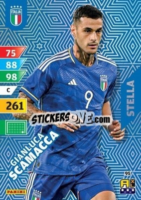 Sticker Gianluca Scamacca - Azzurri 2024. Adrenalyn XL
 n. 95 - Panini