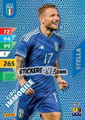 Sticker Ciro Immobile - Azzurri 2024. Adrenalyn XL
 n. 96 - Panini