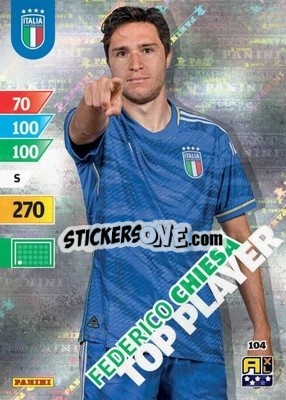 Sticker Federico Chiesa - Azzurri 2024. Adrenalyn XL
 n. 104 - Panini