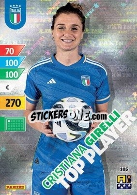 Sticker Cristiana Girelli - Azzurri 2024. Adrenalyn XL
 n. 105 - Panini