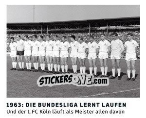 Sticker 1963: die Bundesliga lernt laufen