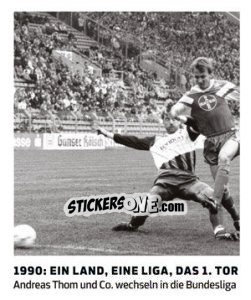 Sticker 1990: ein Land, eine Liga, das 1. Tor - 11 Freunde - Fussball Klassiker - Juststickit