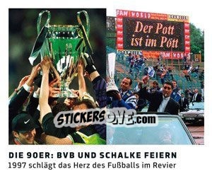 Sticker Die 90er: BVB und Schalke feiern - 11 Freunde - Fussball Klassiker n. 12 - Juststickit