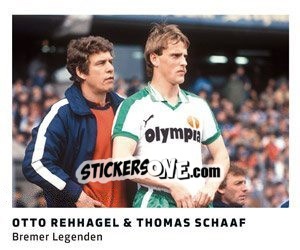 Sticker Otto Rehhagel / Thomas Schaaf - 11 Freunde - Fussball Klassiker n. 38 - Juststickit